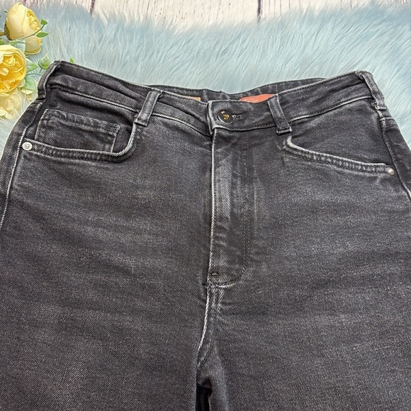 Anthropologie Pilcro High Waist Straight Leg Black Jeans sz 28 - Picture 2 of 8